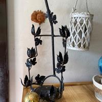 Candelabro / Portacandele in ferro battuto stile f