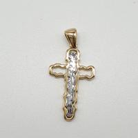 COD.1965A.25 CIONDOLO CROCE 2 ORI 18K 750