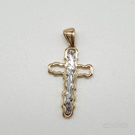 COD.1965A.25 CIONDOLO CROCE 2 ORI 18K 750