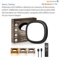 Plafoniera Led con sensore di movimento