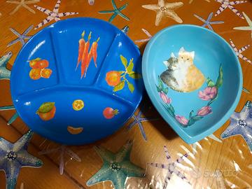 Piatti per Sottaceti Portaoggetti in decoupage