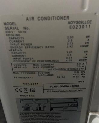 Climatizzatore Condizionatore Fujitsu 9000 BTU - G