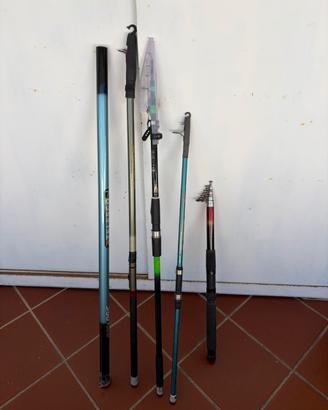 5 Canne da pesca vari modelli