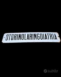 Insegna Tabella Smaltata Otorinolaringoiatria