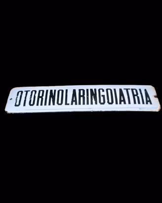 Insegna Tabella Smaltata Otorinolaringoiatria