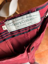 Pantaloni uomo Henry Cotton’s bordeaux cotone