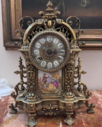 Orologio da tavolo in ottone non funzionante