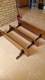 Tris Mensole a Scalare in Legno Massello