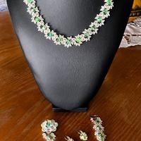 Parure Cristalli Aurora Boreale e Verde