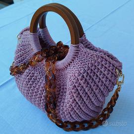 Borsa uncinetto pezzo unico fatto a mano