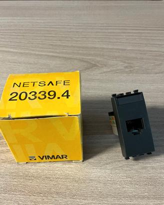 VIMAR 20339.4 Presa RJ45 Netsafe Cat5e UTP Grigia