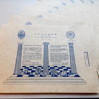 Lotto 20 certificati Massoneria Logge Massoniche