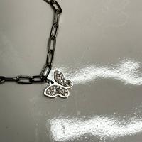 Bracciale con farfalla brillantinata