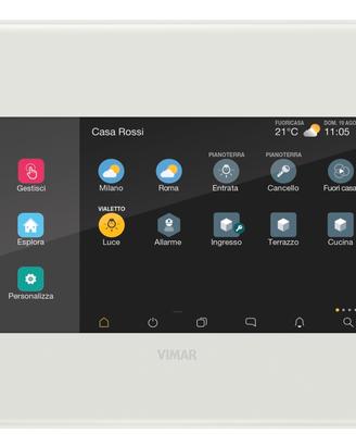 Touch screen domotico IP 7in PoE bianco