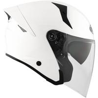 CASCO KYT JET TTR PLAIN GRL DOPPIA VISIERA BIANCO 