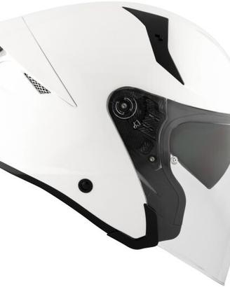 CASCO KYT JET TTR PLAIN GRL DOPPIA VISIERA BIANCO 
