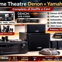 Impianto Home Theatre Dolby Surround 5.1 completo 