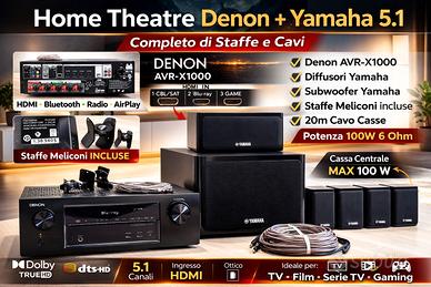 Impianto Home Theatre Dolby Surround 5.1 completo 