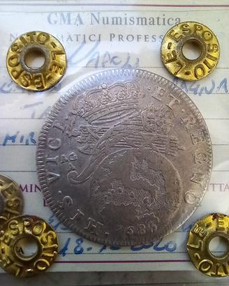 ARGENTO  Napoli Carlo II moneta tari 1685