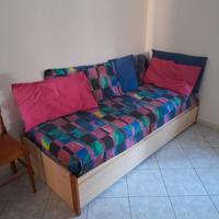 letto singolo con secondo letto estraibile