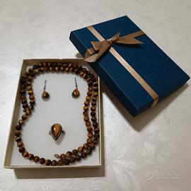 Completo con pietra di Occhio di Tigre