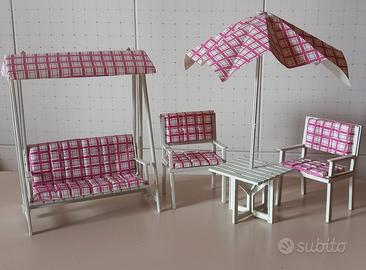 Set mobili da giardino Barbie (anni 70/80)