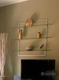 Mensole a muro vetro/metallo