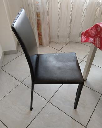 sedie in ecopelle antracite 