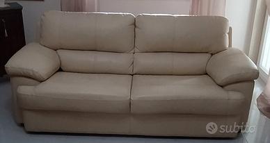 Divano letto 3 posti in Vera pelle mai utilizzato