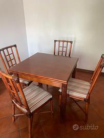 Tavolo quadrato 90x90 allungabile a libro 90x180