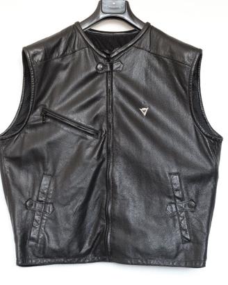 DAINESE - GILET “MACH” - PELLE NERA - MOTOCICLISTA