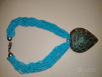 collana turchese con cuore