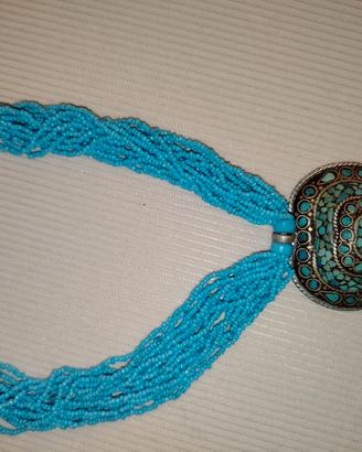 collana turchese con cuore