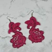 Orecchini in pizzo ricamati