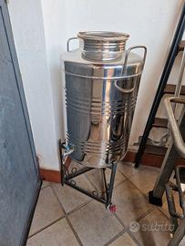 Contenitore Fusto bidone Olio Inox 18/10 Made in I