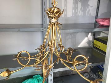 Lampadario oro brunito