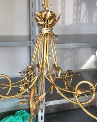 Lampadario oro brunito