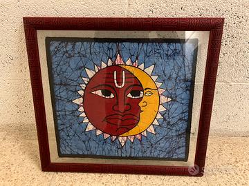 Quadri etnici in tessuto su tela