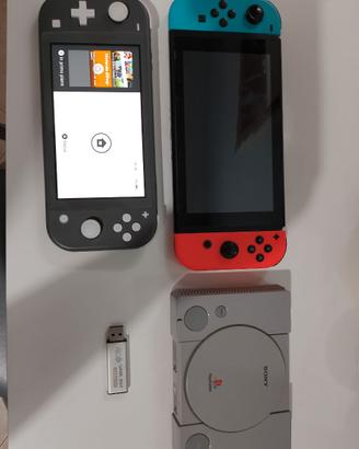 Switch lite, switch V2 PS classic retrogaming
