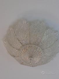 plafoniera in vetro di murano e oro