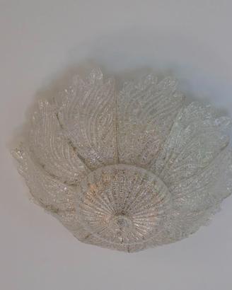 plafoniera in vetro di murano e oro