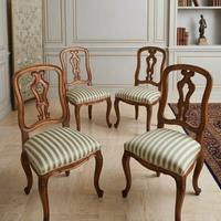 Set 2 sedie Luigi Filippo in noce massello