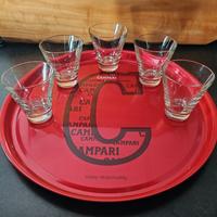 Campari Set 5 bicchieri più vassoio