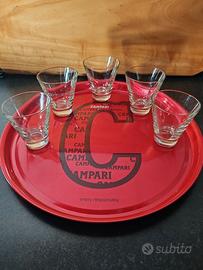 Campari Set 5 bicchieri più vassoio