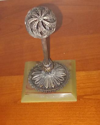 Penna Decorativa da Scrittoio Vintage in Metallo