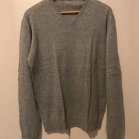 Maglione grigio in cotone taglia L