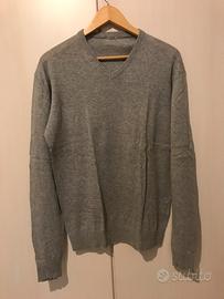 Maglione grigio in cotone taglia L