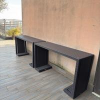 consolle da esterno in rattan sintetico