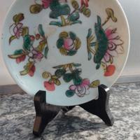 Antico Piatto Porcellana Cinese