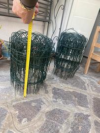 Rete Bordura rotolo verde anima acciaio 10 metri